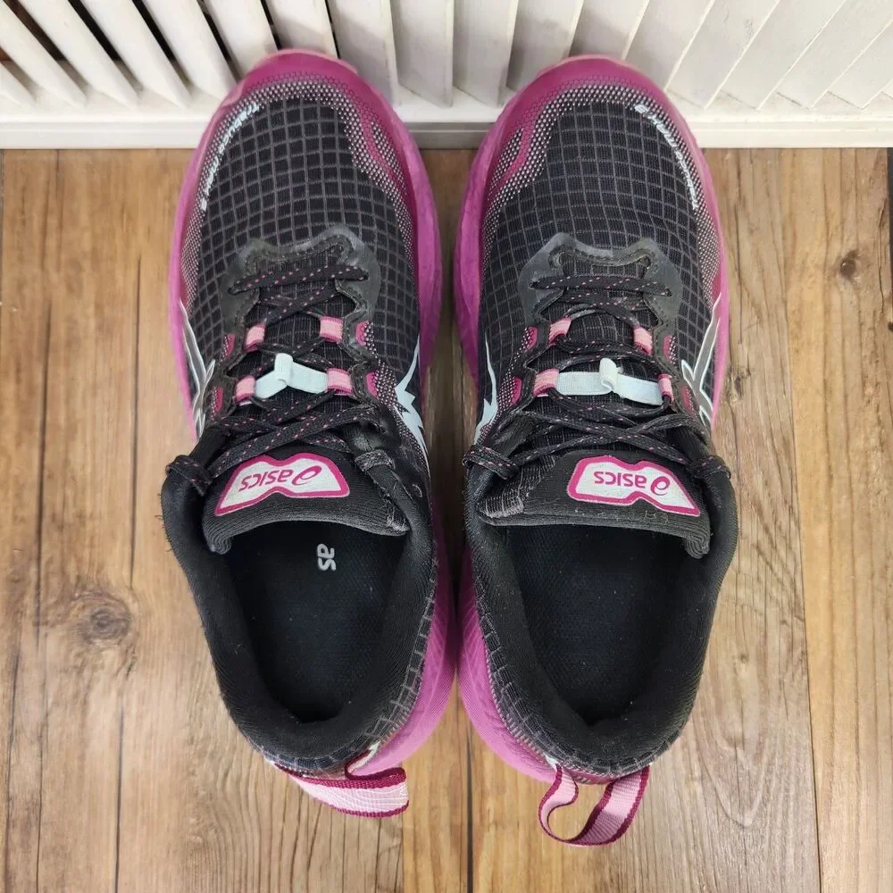 Asics Trabuco Max 3 Trail Running Shoes Womens Sz 8.5 Purple Black Hike Sneakers